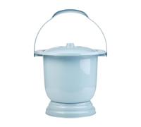 Ｚｉａｌｏｆｉ Sputoon con coperchio e maneggiare un secchio orinale vaso, panoramica portatile pentola per anziano per l'anziano, Blu