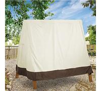 SPXMQSS Copri Dondolo 3 Posti, Copertura Dondolo Ombra Antivento Impermeabile, Telo Copertura per Dondolo con Bracciolo per A Tipo Sedia Dondolo Terrazza All'Aperto Beige,182 * 139 * 170cm
