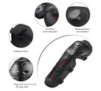 SPXMQSS Ginocchiere Motociclistiche, 4 Pezzi Mountain Bike Ginocchiere Gomitiere Guscio Protettivo in PE Resistente agli Urti Regolabili Ginocchiera per Motociclismo, Biciclett