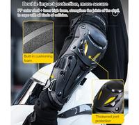 SPXMQSS Ginocchiere Motociclistiche, Regolabili Mountain Bike Ginocchiere/Gomitiere Motocross Attrezzo Protettivo con Guscio in PP e Shockproof in Eva ad Alta Densità per Ciclismo Elbow Pads