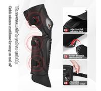 SPXMQSS Inverno Ginocchiere Motociclistiche Termiche, Anti-Caduta Allungato Ginocchiera Equipaggiamento di Protezione per Motocross Guscio Protettivo in PE Resistente agli Urti per Ciclismo