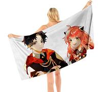 SPY×FAMILY-Damian Desmond/Anya Forger Asciugamano Spiaggia Ad Asciugatura Rapida Senza Sabbia Ad Assorbimento Leggero In Microfibra Anime Asciugamano Campeggio Viaggio Per Piscina Da Picnic