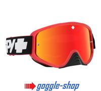 Spy Woot Occhiali Motocross MX Moto - Fetta Rosso Spectre Lente a Specchio