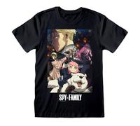 Spy x Family Family Joy Men's T-Shirt Black Anime Fan Merch TV Series XL Black/W