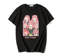 Spy X Family Maglietta Stampata 2D per Ragazzi E Ragazze Vestiti Anime Estate Manica Corta Anya Forger Kawaii Cartoon Fashion Top (Color 01,XXS)