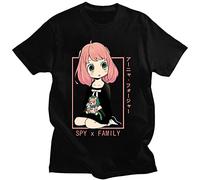 Spy X Family Stampa T-Shirt Anime Anya Forger Estate Unisex Kawaii T-Shirt a Maniche Corte Donna Uomo Abbigliamento T-Shirt Cosplay (Color 01,S)