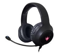 SPYCO - Cuffie Gaming Impulse HE-121, Suono Cristallino 50 mm, Microfono Omnidirezionale, Compatibile PC Mac Xbox One PS4 Nintendo Switch, Logo RGB, Nero