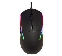 SPYCO - Mouse Gaming Ergonomico, Sensore Pixart 3360 12.000 DPI, Polling Rate 1000Hz, 6 Pulsanti Programmabili, RGB Dinamico, Compatibile con Tastiera Gaming 60% SFX, Nero, Plastica