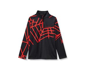 Spyder Collo a T con Cerniera Radiale, Maglietta Bambini e Ragazzi, Nero, 152