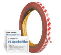 Spyder Tape 9088 Nastro Biadesivo 10mm x 10m - Acrilico Ultra Trasparente, Heavy Duty, Impermeabile, Resistente UV & Calore, Per Auto, Metallo, Vetro, Plastica