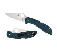 Spyderco DELICA 4 FRN BLUE K390 PLAIN C11FPK390