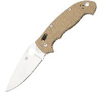 Spyderco Manix 2 XL Brown Canvas Micarta CPM CRU-WEAR Reveal 14 C95MPCW2