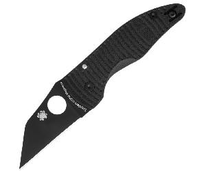 Spyderco MicroJimbo Salt Black G-10 CPM MagnaCut Black Blade