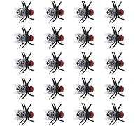 SPYMINNPOO 20 Pezzi Set di Giocattoli per Mosca di Halloween, Modello di Mosca Realistico, Giocattolo di Scherzo per Feste, Giocattolo di Finta in Plastica Ecologica per Spaventare Amici, (volare)