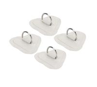 SPYMINNPOO 4 Pezzi di Toppe per Anelli a D, Accessori per Cuscinetti Ad Anello a D in Acciaio Inossidabile per Gommone Kayak Tavola da Surf Paddle Board Gommone SUP (Grigio)