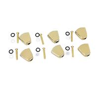 SPYMINNPOO 6 meccaniche per accordatura per chitarra, in metallo, con design trapezoidale, per la maggior parte delle chitarre, facili da installare, non sono necessari attrezzi (oro)