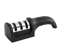 SPYMINNPOO Affilacoltelli Strumento Manuale Efficiente per Coltelli da Ripristina la Nitidezza della Lama per la di Casa Ristorante Acciaio Inossidabile 1 X Affilacoltelli (BLACK)