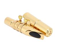 SPYMINNPOO Bocchino per Sassofono Tono Barese Design Delicato Accessorio per Tono Morbido per Sassofoni Ottone Metallo 1 Bocchino + 2 Cuscinetti per Esercitarsi a Casa (6C)