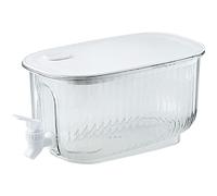 SPYMINNPOO Bollitore Freddo per Uso Alimentare di Grande capacità con Rubinetto per la Casa, Dispenser per Bevande a Prova di Perdite, Secchio per Bevande con Acqua Trasparente per Feste (Bianco