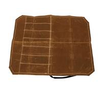 SPYMINNPOO Borsa Portaoggetti per Pentole, Borsa per Coltelli in Tela Cerata Borsa per Coltelli da Chef Pieghevole Professionale a 7 Tasche per Barbecue da Campeggio (Cachi)