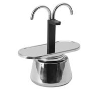SPYMINNPOO Caffettiera Elegante in Acciaio Inossidabile da 2 Tazze Preparazione Rapida per Visite e Viaggi Amichevoli, per la Famiglia e gli Amici