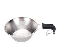 SPYMINNPOO Ciotola da Campeggio Premium in Acciaio Inossidabile 304 con Rivestimento Antiaderente, Portatile, Maniglia a Gancio per Barbecue, Picnic e all'aperto, Ideale per Ricette da Campeggio e