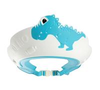 SPYMINNPOO Cuffia da Doccia per Bambini con Motivo Dinosauro Protezione per gli Occhi Antiscivolo Cuffia da Bagno per Neonati Morbida Ed Elastica per Hotel e Asili Nido (BLUE)