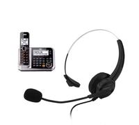 SPYMINNPOO Cuffie per Telefono Cordless, Cuffie Cablate Regolabili con Cancellazione del Rumore da 2,5 Mm per Telefoni, Suono Chiaro e Comodo da Indossare