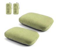 SPYMINNPOO Cuscino da Campeggio, 2 Pezzi di Memory Foam Morbido a Rimbalzo Lento per Supporto del Collo, Cuscino da Viaggio Portatile e Traspirante per Campeggio all'aperto e Pisolino in Ufficio