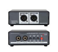 SPYMINNPOO DI Box Attivo, Direct Box a Doppio Canale con Isolamento da Terra e Risposta in Frequenza 20Hz 20kHz, per Studi DI Registrazione Professionali e Performance Dal Vivo
