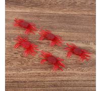 SPYMINNPOO Esca Artificiale per Granchio con Gambe Animate Super Mobili, 5 Esche in PVC Rosso per Pesca Facile, Tutti i Livelli di abilità