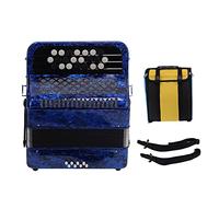 SPYMINNPOO Fisarmonica per Principianti, 22 Tasti, 8 Bassi, Strumento Ad Ancia Professionale, Voci Regolabili, Migliora Il Talento Musicale, Riproduzione Facile per Il Senso del Ritmo, Nero/Bianco