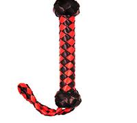 SPYMINNPOO Frusta, Fustigatore e Fruste in Pelle Artificiale per Cosplay di Equitazione, con Comoda Impugnatura per Uomini e Donne, Lunghezza Totale 23,4 Pollici (Rosso+)