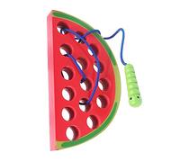 SPYMINNPOO Giocattoli in Corda di Legno Puzzle Ad Alta Resistenza Giocattoli Sicuri per Mangiare Frutta per Lo Sviluppo della Coordinazione dei Bambini (Anguria)