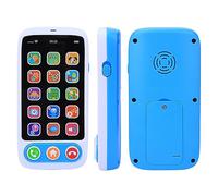 SPYMINNPOO Giocattolo Educativo per Smartphone in Plastica per Bambini con Luce Colorata, Giocattolo per Raccontare Storie, per età 6-36 Mesi (686-9 Telefono Musicale Tablet Inglese Blu)