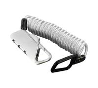 SPYMINNPOO Lucchetto per Cavo per Casco K2N, Robusta Struttura in Lega, Lucchetto per Bici Retrattile, Ideale per Bagagli e Ciclismo (SILVER)