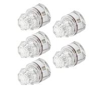 SPYMINNPOO Luce con Esca da Pesca da 5 Pezzi, LED a Forma di Diamante con Apertura Automatica Lampeggiante, Resistenza alla Corrosione, con Batteria Incorporata, per la Pesca della Spigola (White)