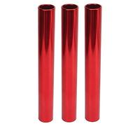 SPYMINNPOO Manganelli per Staffetta da Pista dai Colori Vivaci in Lega di Alluminio per Eventi di Squadra di Corsa, Resistenti all'Usura, Set di 3 per Gare a Staffetta per Studenti All'aperto (Rosso)