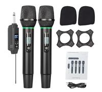 SPYMINNPOO Microfono Portatile, di Microfono con Microfono Portatile, Microfono di Karaoke Ricaricabile per Cantare la Festa di Nozze (2 microfono con 1 ricevitore)