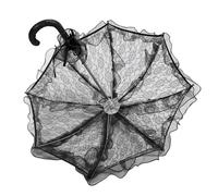 SPYMINNPOO Ombrello da Sposa in Pizzo Ombrello Elegante in Pizzo Dal Design Vintage in per Matrimoni, Fotografie Nuziali, Feste, 1 Pezzo (BLACK)