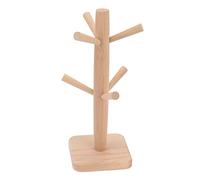 SPYMINNPOO Portabicchieri da caffè con Design a Solco di Faggio per la di Casa, Portabicchieri Facile da Installare per Tazze da tè, Supporto per Tazze, Materiale in Faggio, 12,2 Pollici, 6 Staffe per