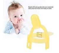 SPYMINNPOO Protezione per il Pollice Regolabile in Silicone per Alleviare il Dolore della Dentizione del Bambino, Protezione per il Massaggiagengive da Masticare in 2 Colori per Oltre 12 Mesi (YELLOW)