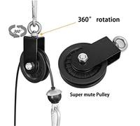 SPYMINNPOO Puleggia con Cuscinetto per Allenamento della Forza con Rotazione a 360 Gradi, Materiale di Alta qualità, Rulli Lisci, Ideale per la Palestra di Casa e l'Allenamento della Forza Indoor