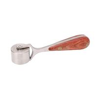 SPYMINNPOO Rullo per Pelle in Acciaio Inossidabile con Manico in Legno per Pressare e Levigare la Pelle per gli Appassionati del Fai da Te