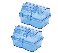 SPYMINNPOO Scatola Ricevente RC Impermeabile Protezione Ricevente Durevole a Prova di Spruzzi D'acqua per Auto/barca RC, Blu Trasparente, 2,1x1,5x1,3 Pollici, 2 Set