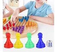 SPYMINNPOO Set di Pedine degli Scacchi in Plastica Colorata Pezzi Squisiti per Giochi di Carte da Tavolo con Dadi per Tutte le età Attività Indoor e Outdoor