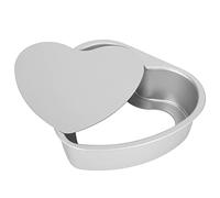 SPYMINNPOO Stampo per Torte a Forma di Cuore in Lega di Alluminio, Stampo Fai-da-te per Teglie, Utensili da per Cene di Famiglia, Piastra di Base per Mousse di Formaggio, 8,3 X 7,7 Pollici, Adatto