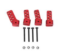 SPYMINNPOO Supporti di Collegamento RC da 4 Pezzi, Kit di Aggiornamento di Messa a Punto della Sospensione con Staffa a Rullo Regolabile CNC per Asse Axial SCX10 II AR44 (rosso)