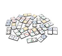 SPYMINNPOO Tagliere in Plastica Portatile, Set da Domino Doppio da Sei, Set da Domino Riutilizzabile da 28 Pezzi per Principianti, Ideale per i Membri della Famiglia