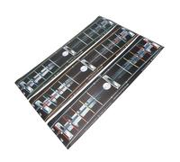 SPYMINNPOO Tappetino da Allenamento per il Putting 3 Pezzi, Guida per L'Allineamento della Pista di Allineamento della Guida per il Putting in PU Premium con Dinamica per la Pratica